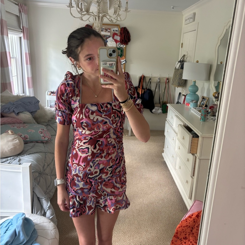 Colorful Abstract Print Dress